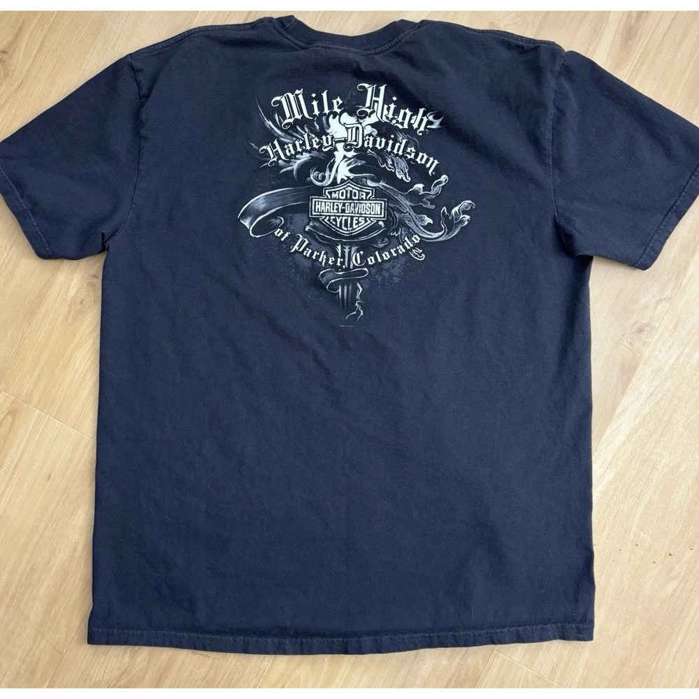 Harley Davidson Men's XL Tshirt Mile High of Parker, Colorado 2014